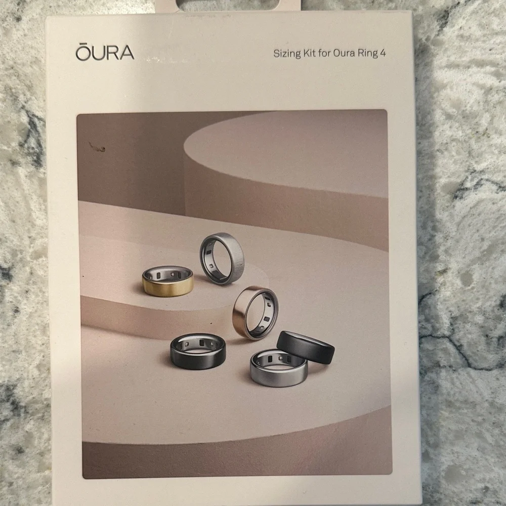 Oura Ring Sizing Kit with Silver, Black, Gold, and Rose Gold Finishes
